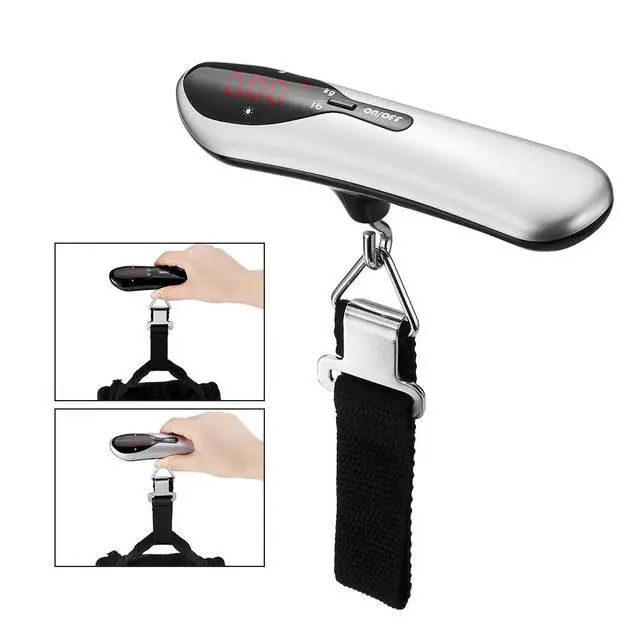 Alt view image 3 of 6 - Portable Digital Luggage Scale 50kg High-Precision Electronic Handheld Weighing Scale with LCD Display, Tare Function, for Travel, Shopping & Parcel