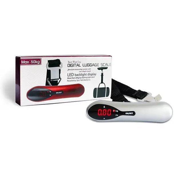 Alt view image 6 of 6 - Portable Digital Luggage Scale 50kg High-Precision Electronic Handheld Weighing Scale with LCD Display, Tare Function, for Travel, Shopping & Parcel