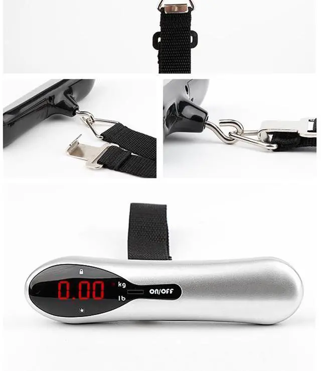Alt view image 2 of 6 - Portable Handheld Electronic Scale 50kg Compact Mini Weighing Scale for Luggage, Food, Grocery, Parcel & Travel