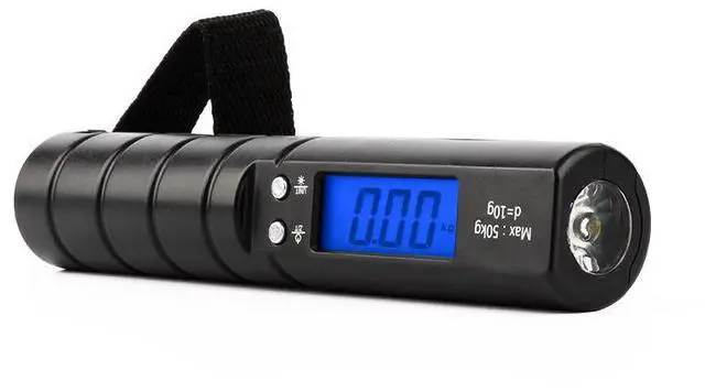 Main image of NS-18 Portable Handheld Luggage Scale with Tape Measure 50kg Capacity, Compact Digital Weighing Scale for Suitcase, Parcel & Travel