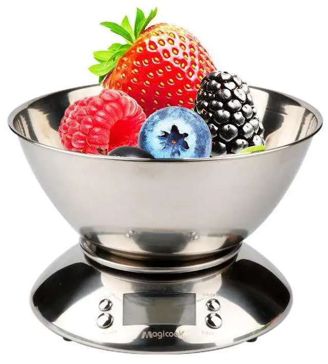 Main image of 5kg/1g Stainless Steel Kitchen Scale with Mixing Bowl High-Precision Digital Food Scale, Smart Timer Function for Baking & Cooking, Household Use