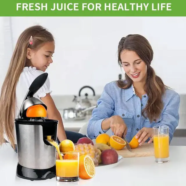 Alt view image 2 of 7 - US Standard 110V Household Stainless Steel Juicer Lemon Orange Pulp Juice Separator, Food-Grade Stainless Steel, Electric Juicer Machine for Home Use