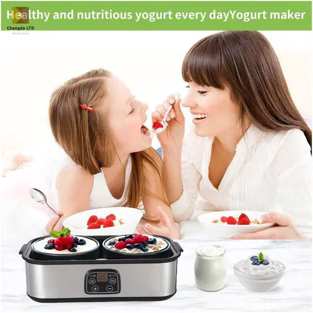 Alt view image 3 of 7 - Fully Automatic 2L Yogurt Maker Multi-Function Fermenter for Smoothies, Jam, Ice Cream & Pudding, Family-Size Homemade Yogurt Machine