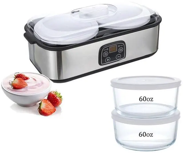 Main image of Fully Automatic 2L Yogurt Maker Multi-Function Fermenter for Smoothies, Jam, Ice Cream & Pudding, Family-Size Homemade Yogurt Machine
