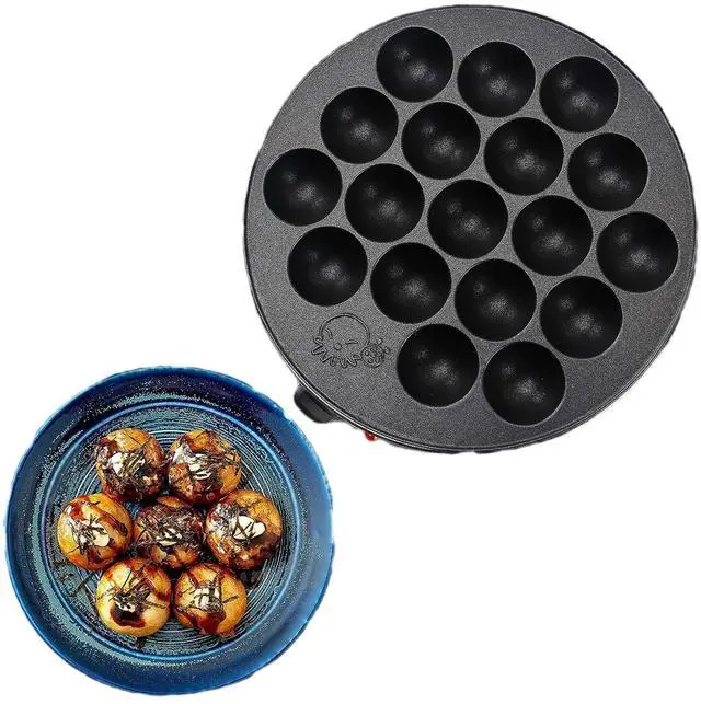 Alt view image 3 of 7 - 110V US Standard 18-Hole Takoyaki Maker Multi-Timer Octopus Ball Machine, Electric Griddle for Fish Balls/Shrimp Balls/Egg Waffles