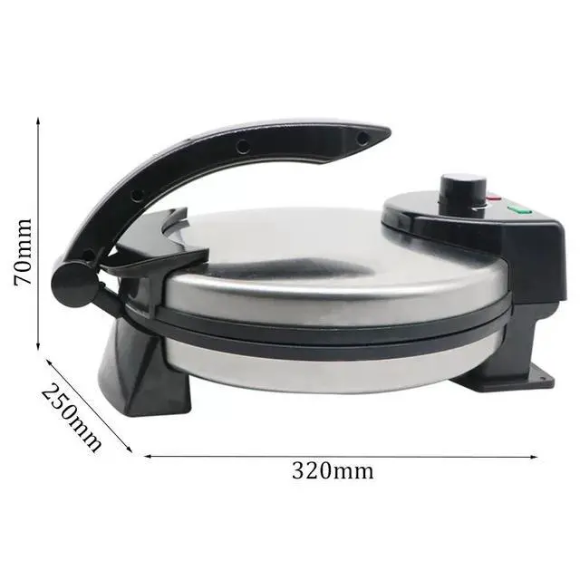 Alt view image 7 of 7 - Multi-Function Roti & Pancake Maker Double-Sided Heating, Non-Stick Cooking Surface for Pizza, Crepes, Wraps & Flatbreads