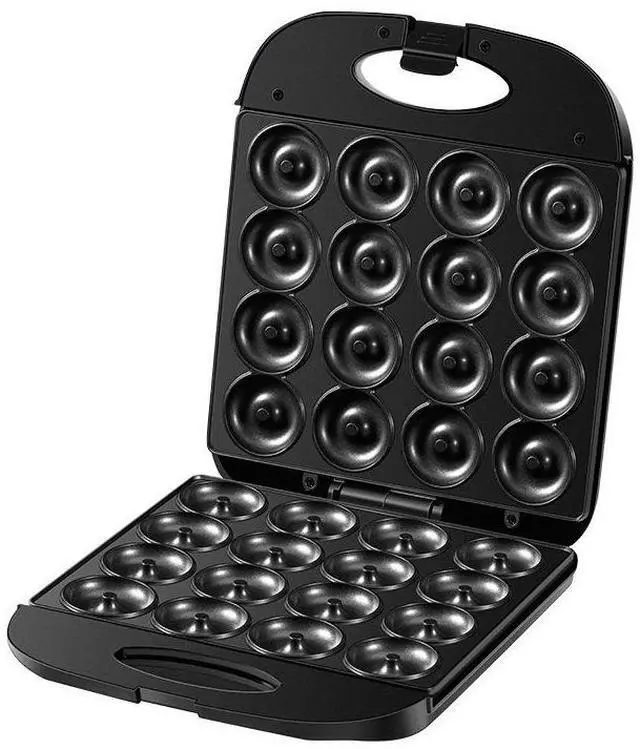 Alt view image 4 of 7 - 16-Hole Large Donut Maker Machine Dual-Sided Heating Breakfast Baker for Donuts, Muffins, Cakes & Sandwiches, Non-Stick Coating, 1400W