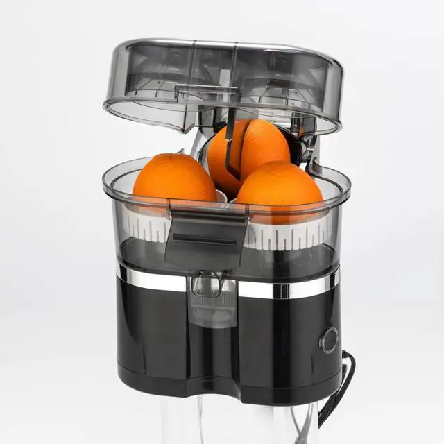 Alt view image 2 of 7 - Dual-Head Automatic Multifunctional Citrus Juicer Pulp/Juice Separation, Slicing & Pressing Integrated, Electric Lemon/Orange Juice Extractor for Home Use