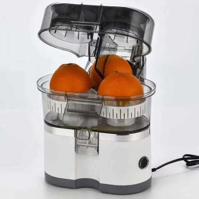 Alt view image 3 of 7 - Dual-Head Automatic Multifunctional Citrus Juicer Pulp/Juice Separation, Slicing & Pressing Integrated, Electric Lemon/Orange Juice Extractor for Home Use