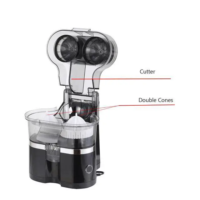 Alt view image 5 of 7 - Dual-Head Automatic Multifunctional Citrus Juicer Pulp/Juice Separation, Slicing & Pressing Integrated, Electric Lemon/Orange Juice Extractor for Home Use