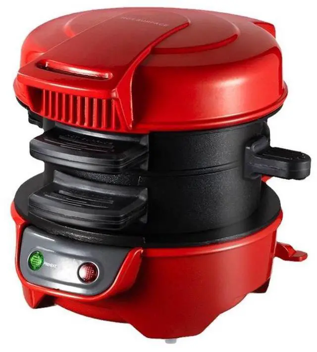 Main image of Multifunctional Hamburger & Sandwich Maker, Electric Breakfast Griddle for Toasted Sandwiches, Eggs, and Pancakes, Non-Stick, Double-Sided Heating