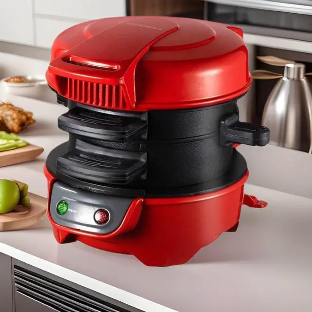 Alt view image 2 of 6 - Multifunctional Hamburger & Sandwich Maker, Electric Breakfast Griddle for Toasted Sandwiches, Eggs, and Pancakes, Non-Stick, Double-Sided Heating