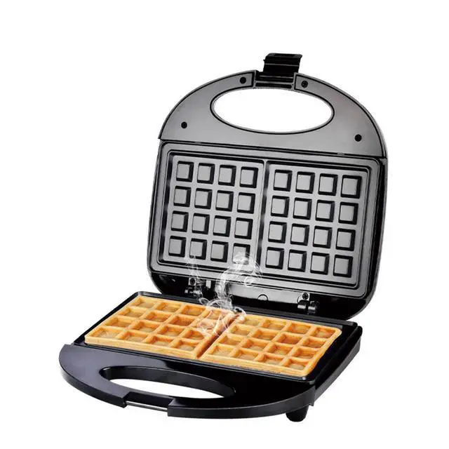 Alt view image 4 of 6 - Dual-Heating 110V Waffle & Sandwich Maker Non-Stick Coating, Home Breakfast Machine with US Standard Plug