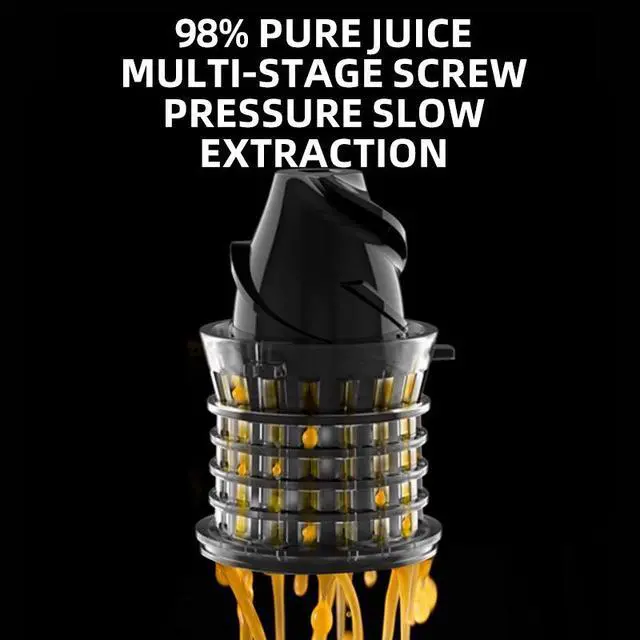 Alt view image 6 of 7 - Juicer Machine with Pulp & Juice Separation Automatic Whole Fruit Press, Slow Masticating Juicer with Large Feeding Chute, Easy to Clean,Cold Press Technology, Household Full-Auto Citrus Extractor