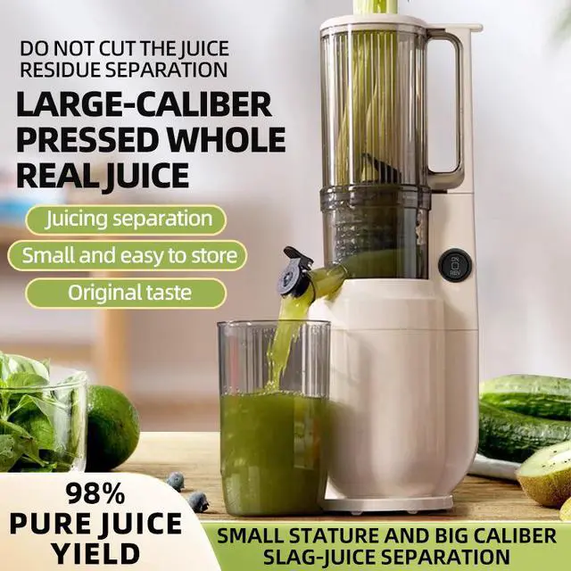 Alt view image 3 of 7 - Juicer Machine with Pulp & Juice Separation Automatic Whole Fruit Press, Slow Masticating Juicer with Large Feeding Chute, Easy to Clean,Cold Press Technology, Household Full-Auto Citrus Extractor
