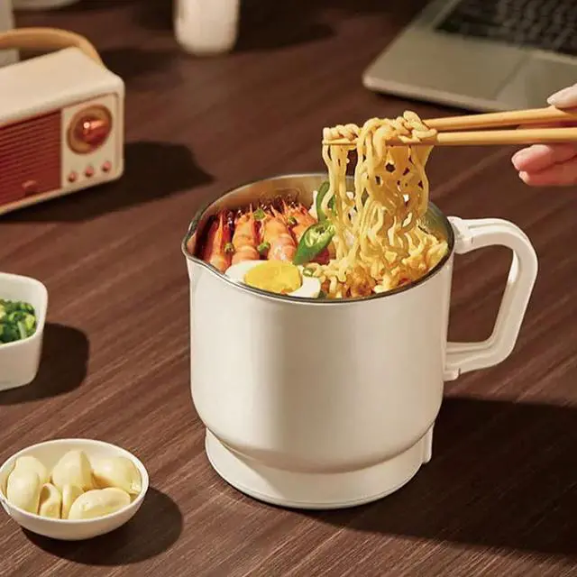 Alt view image 2 of 6 - Collapsible Travel Kettle Portable Electric Hot Water Boiler, Insulated, Stainless Steel, Mini 1-Cup Capacity, Foldable Handle for Travel