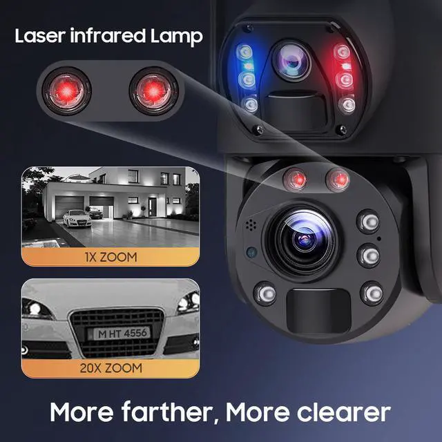 Alt view image 2 of 7 - 20X Optical Zoom Solar CCTV Energy-Efficient, Infrared Night Vision, HD Recording, Outdoor Solar Security Camera for Remote or Low-Light Environments