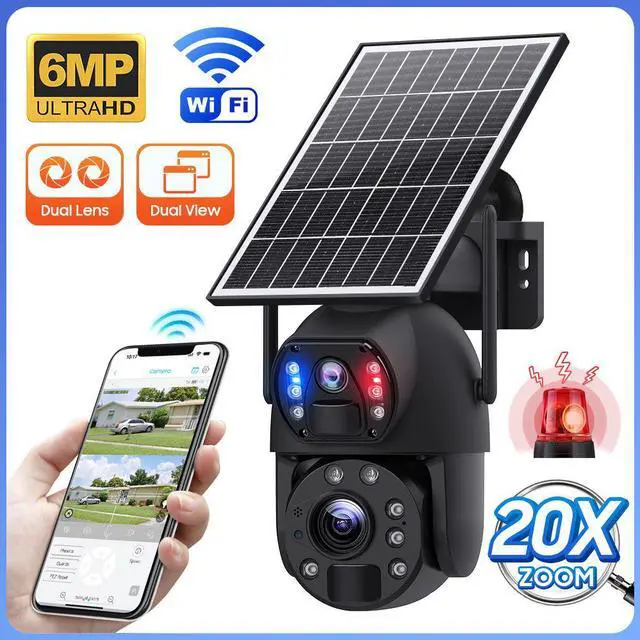 Main image of 20X Optical Zoom Solar CCTV Energy-Efficient, Infrared Night Vision, HD Recording, Outdoor Solar Security Camera for Remote or Low-Light Environments