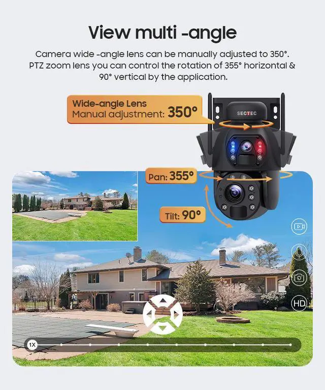 Alt view image 7 of 7 - 20X Optical Zoom Solar CCTV Energy-Efficient, Infrared Night Vision, HD Recording, Outdoor Solar Security Camera for Remote or Low-Light Environments