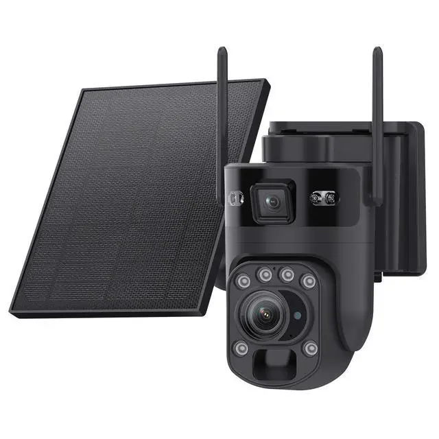 Alt view image 7 of 7 - 20X Optical Zoom 6MP Dual-Lens Solar Camera 4G LTE Cellular & WiFi Connectivity, 355° Pan 90° Tilt, Outdoor PTZ with PIR Human Detection, Full-Color Night Vision