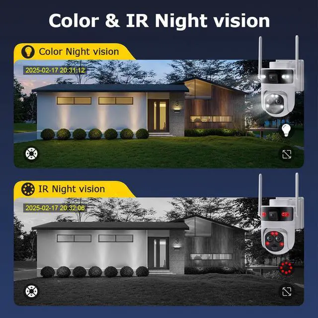 Alt view image 3 of 7 - 15X Zoom Solar Security Camera, 6MP Wireless Outdoor PTZ, 355° Pan 90° Tilt, Color Night Vision, PIR Human Detection, 4G/WiFi Dual Connectivity, IP66 Weatherproof