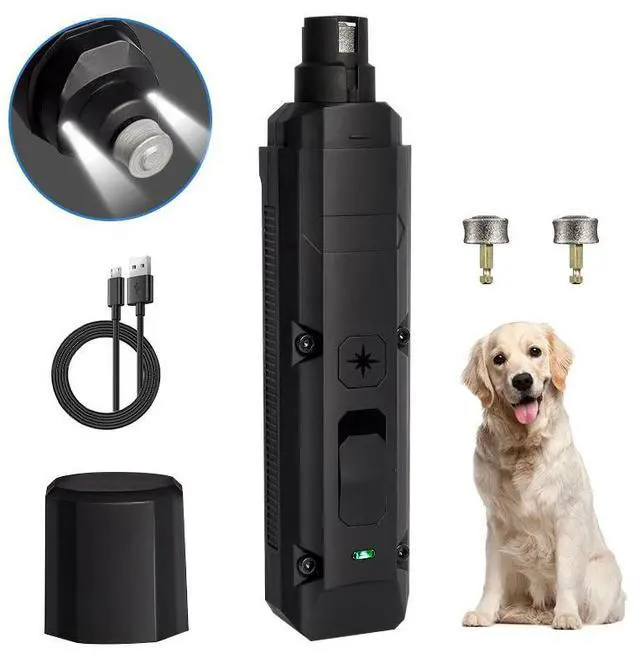 Main image of Pet Electric Nail Grinder & Clipper Set Rechargeable, LED Light, Low Noise, for Dogs and Cats, Safe & Gentle Nail Care