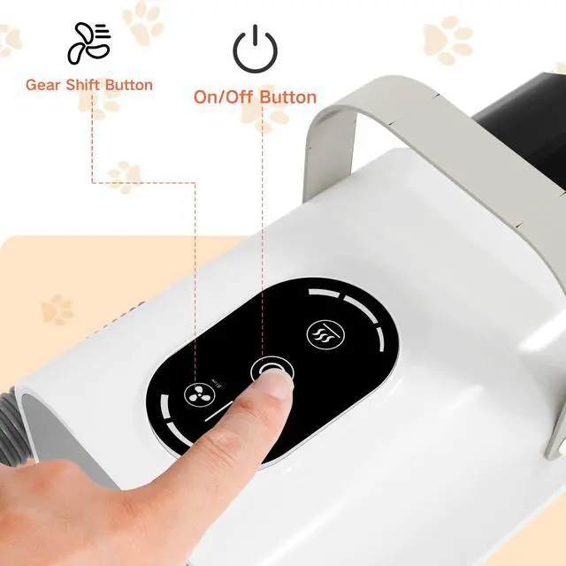Alt view image 4 of 7 - Pet Grooming Vacuum & Blow Dryer Integrated Suction, Trimmer & Hair Dryer for Dogs & Cats, Low Noise, Dust Cup