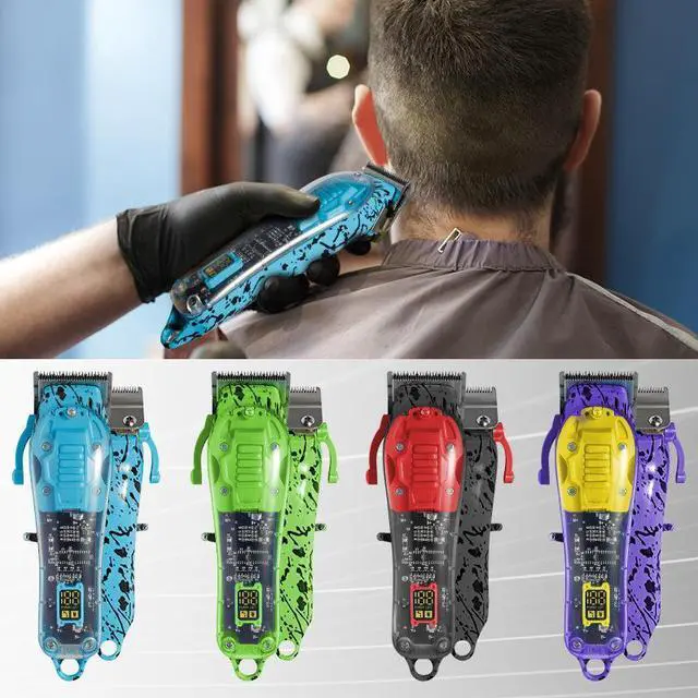 Alt view image 3 of 4 - Professional Barber Hair Clipper / Electric Trimmer Salon-Grade Hair Cutting Kit, Rechargeable, Low Noise, for Home/Barbershop Use
