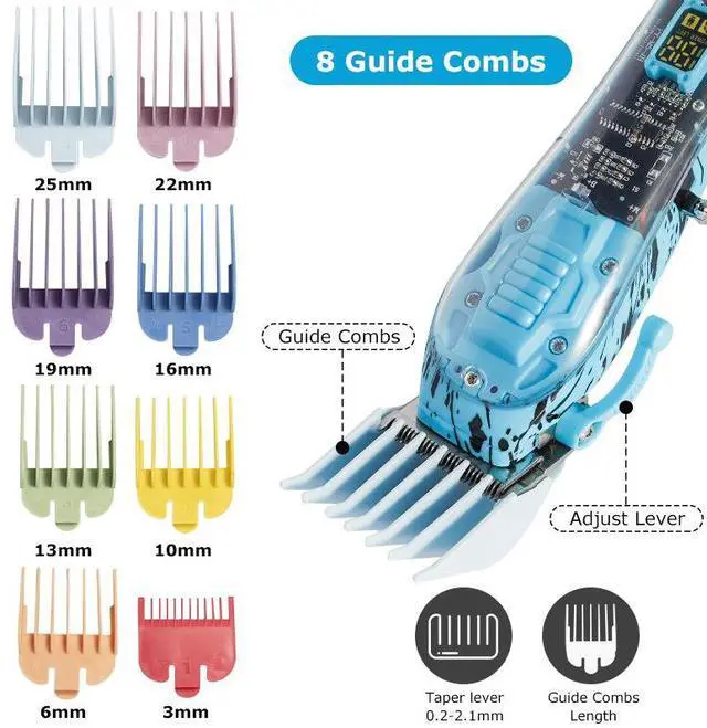 Alt view image 4 of 4 - Professional Barber Hair Clipper / Electric Trimmer Salon-Grade Hair Cutting Kit, Rechargeable, Low Noise, for Home/Barbershop Use