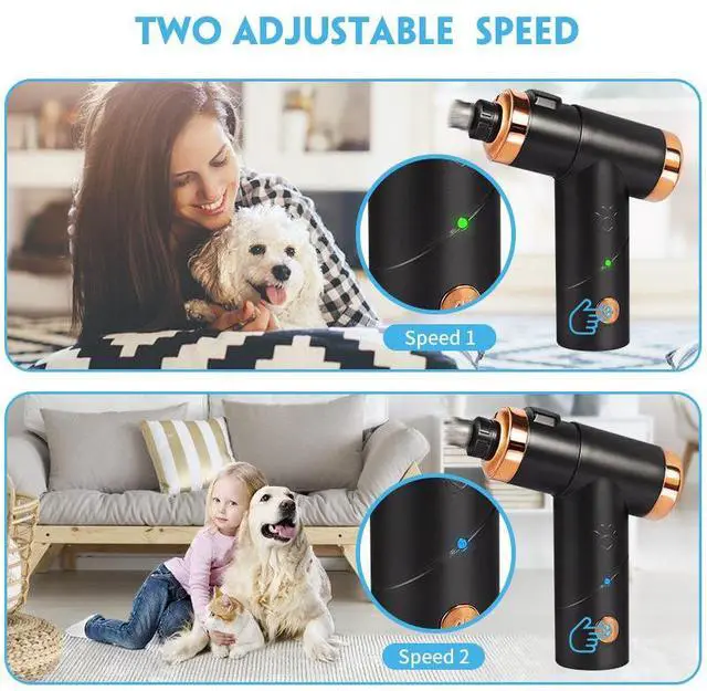Alt view image 3 of 7 - Rechargeable Pet Nail Grinder Quiet Electric Dog/Cat Nail Trimmer & Clipper Set, Safety Guard, LED Light, USB Charging, 2-Speed Adjustable