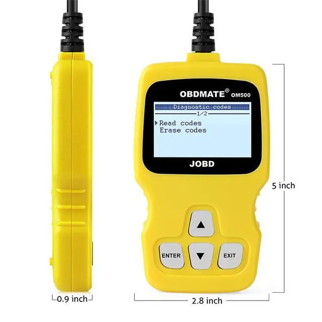 Alt view image 2 of 7 - Automotive Fault Code Reader Universal OBD2 Diagnostic Tool for Honda/Toyota/Nissan & More, Clear Check Engine Light, Backlit LCD Display