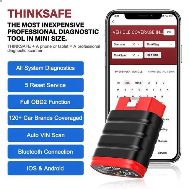 Alt view image 2 of 6 - OBD2 Full System Diagnostic Tool Bluetooth Car Scanner with Oil Reset, EPB Reset, SAS Reset, TPMS Reset & ABS Bleed, Works on 120+ Vehicle Makes