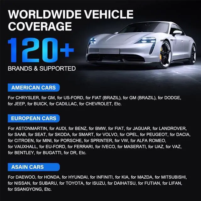 Alt view image 5 of 6 - OBD2 Full System Diagnostic Tool Bluetooth Car Scanner with Oil Reset, EPB Reset, SAS Reset, TPMS Reset & ABS Bleed, Works on 120+ Vehicle Makes