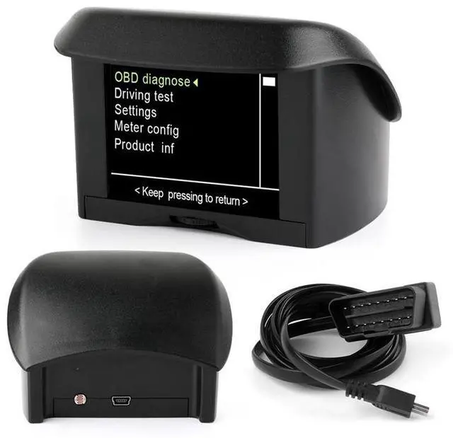 Alt view image 2 of 7 - OBD2 Car Digital Gauge HUD RPM, Water Temp, Voltage & Fuel Consumption Monitor, Engine Fault Scanner, Works on OBD2/CANBUS Vehicles