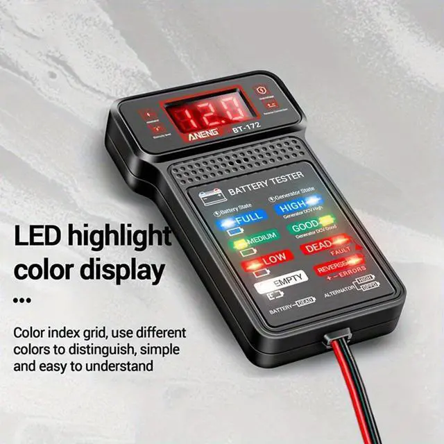 Alt view image 3 of 5 - BT172 Car Battery Tester One-Key Life & Capacity Diagnosis, Smart Battery Analyzer