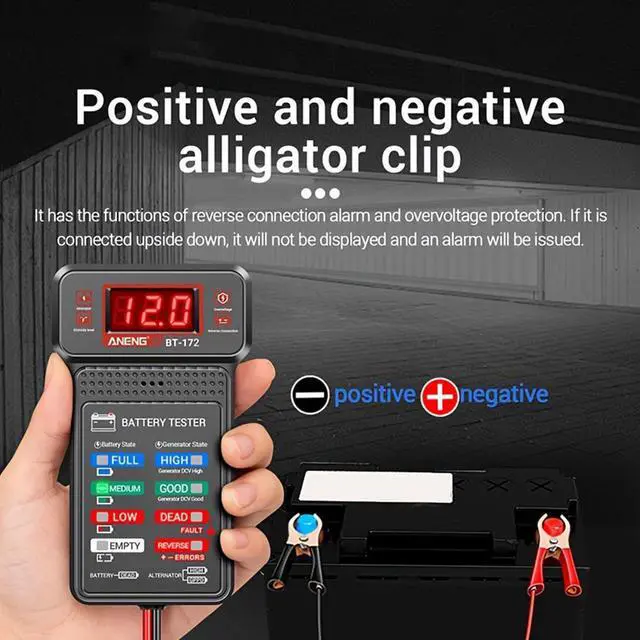 Alt view image 5 of 5 - BT172 Car Battery Tester One-Key Life & Capacity Diagnosis, Smart Battery Analyzer