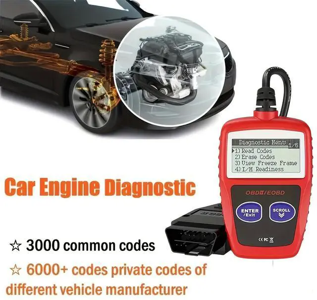 Alt view image 4 of 7 - MS309 Automotive Diagnostic Tool OBD2 Engine Code Reader & Clear with Fast Diagnostics, Multi-Language Display, Plug-and-Play No Battery Needed