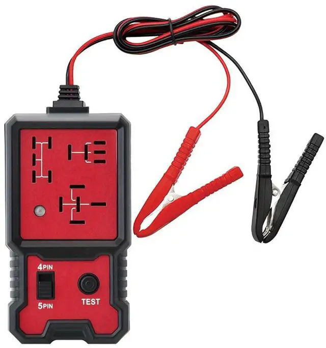Main image of 12V Relay Tester for 4 & 5 Pin Auto Relays Compact Diagnostic Tool with Battery Clips, Easy-to-Use Car Relay Analyzer for Electrical System Testing