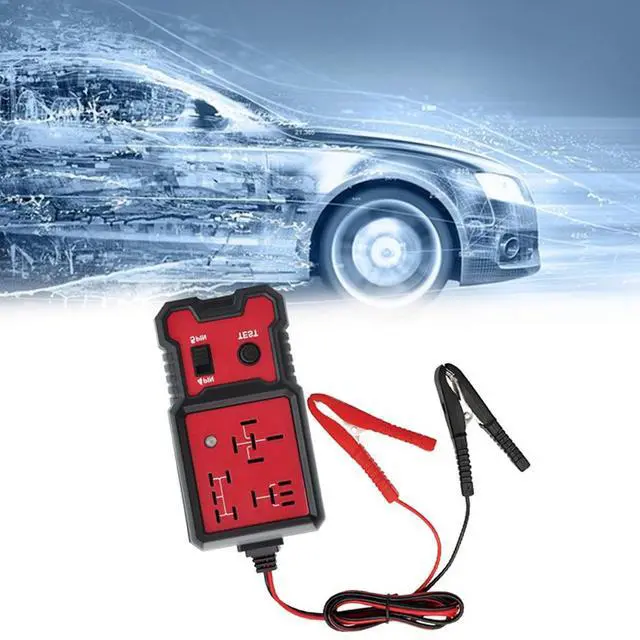 Alt view image 6 of 6 - 12V Relay Tester for 4 & 5 Pin Auto Relays Compact Diagnostic Tool with Battery Clips, Easy-to-Use Car Relay Analyzer for Electrical System Testing