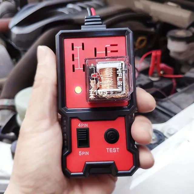 Alt view image 5 of 6 - 12V Relay Tester for 4 & 5 Pin Auto Relays Compact Diagnostic Tool with Battery Clips, Easy-to-Use Car Relay Analyzer for Electrical System Testing