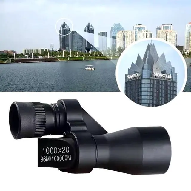 Alt view image 3 of 5 - Portable 1000X20 Monocular Telescope Angled High-Power HD Compact Pocket Scope for Kids & Outdoor, 70g Lightweight, Day & Night Use for Camping Birdwatching Travel