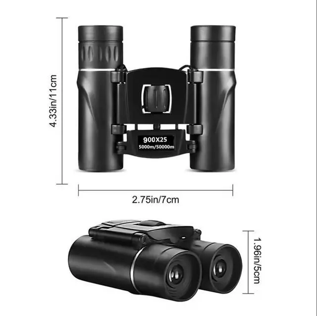 Alt view image 2 of 5 - 900x25 High-Power HD Binoculars Portable Outdoor Travel Concert Low-Light Night Vision with Phone Adapter for Photo/Video Recording