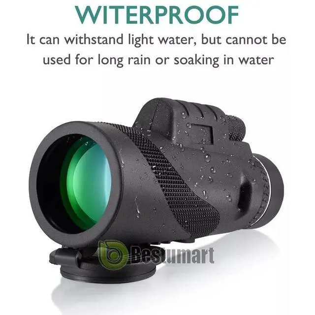 Alt view image 4 of 7 - 80x100 Zoom Monocular Telescope HD High-Power for Outdoor Low-Light Conditions, Portable Zoom Scope for Birdwatching Travel Concerts