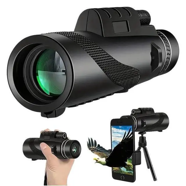 Alt view image 3 of 7 - 80x100 Zoom Monocular Telescope HD High-Power for Outdoor Low-Light Conditions, Portable Zoom Scope for Birdwatching Travel Concerts