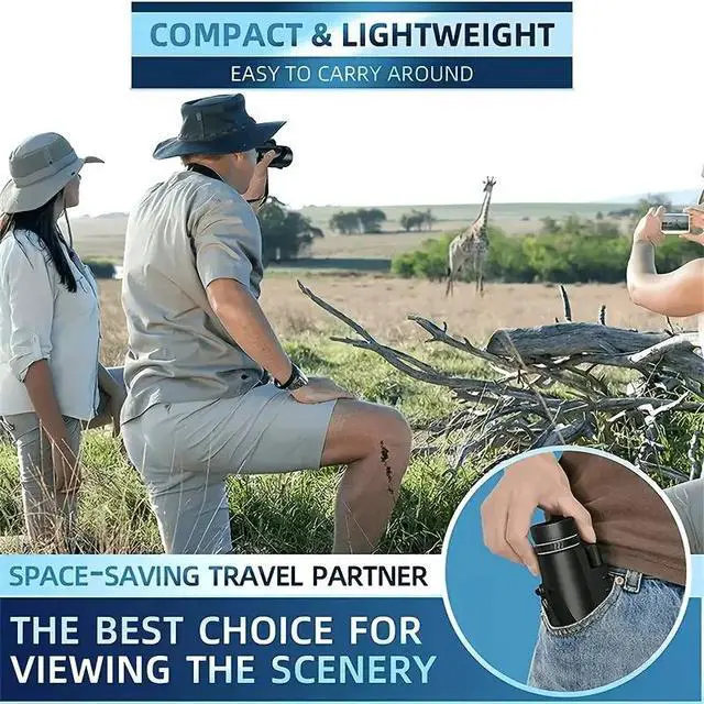 Alt view image 6 of 7 - 80x100 Zoom Monocular Telescope HD High-Power for Outdoor Low-Light Conditions, Portable Zoom Scope for Birdwatching Travel Concerts
