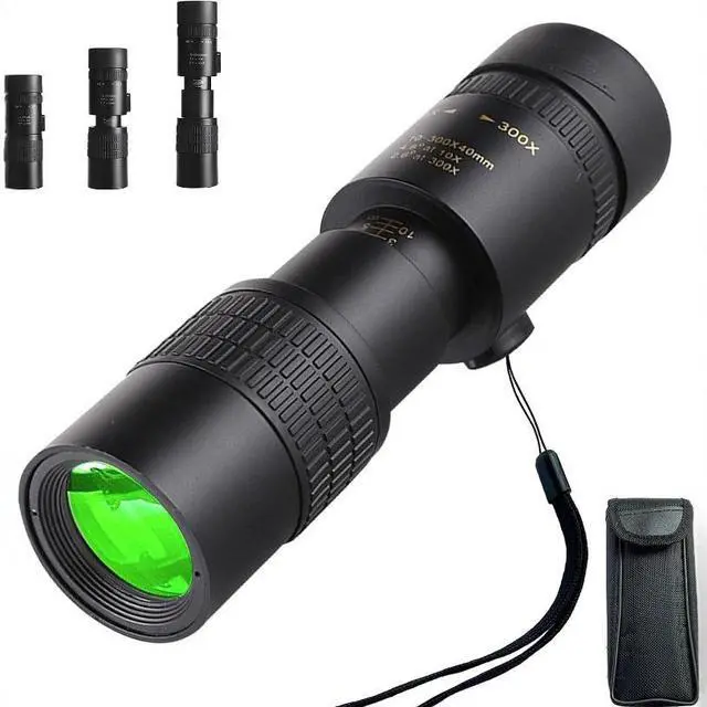 Main image of Portable 10-300X40 Zoom Monocular Telescope Continuous Zoom High-Power HD, Phone Adapter for Outdoor Low-Light Night Vision Travel