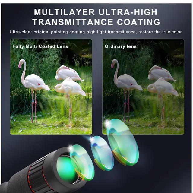 Alt view image 4 of 7 - 32x Telephoto Phone Telescope Zoom Lens HD Concert Viewing & Shooting Gear, Portable High-Power with Phone Adapter for Outdoor Birdwatching Travel