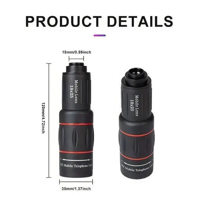 Alt view image 6 of 6 - 64x High-Power Phone Telephoto Lens HD Concert Camera Telescope, Portable External Lens for Mobile Photography, Zoom in for Stage Close-ups