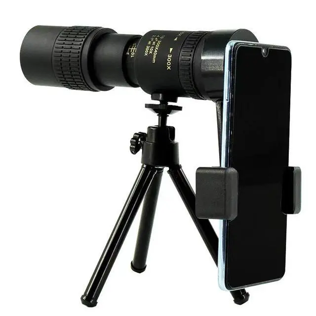Alt view image 5 of 5 - Zoom 10-300X40 High-Power HD Portable Monocular Telescope with Phone Adapter, Men's Gift for Concert Birdwatching & Long-Distance Shooting
