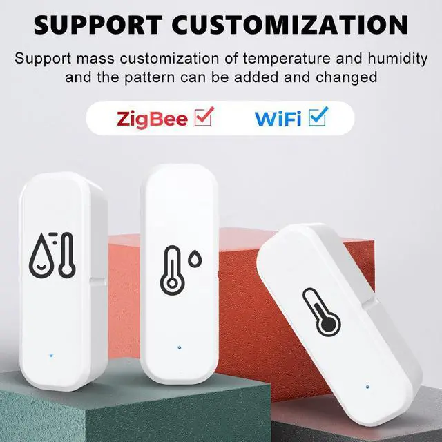 Alt view image 3 of 7 - WiFi Wireless Temperature Humidity Sensor Smart Indoor Thermometer Hygrometer Detector for Home, APP Remote Monitoring